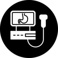 Insertion of Flexible Endoscope Glyph Circle Inverted vector