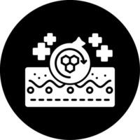 Epidermis Renewal Icon Glyph Circle Inverted vector