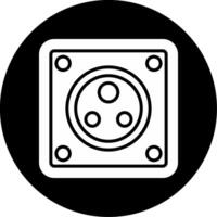 Type M South African Socket Glyph Circle Inverted vector
