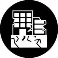 Earthquake Survivor Support Icon Glyph Circle Inverted vector