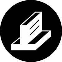 Multi Layered Steel Beam System Glyph Circle Inverted vector