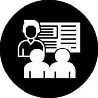 Personalized Tutoring Assistance Glyph Circle Inverted vector