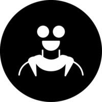Cloaked Man with Hidden Features Glyph Circle Inverted vector