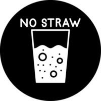 Skip the Straw Public Campaign Icon Glyph Circle Inverted vector