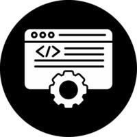 Web Briefing and Client Planning Glyph Circle Inverted vector