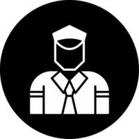 Vehicle Driver Location Pin Glyph Circle Inverted vector