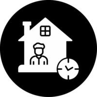 Rent Due Date Notification Glyph Circle Inverted vector