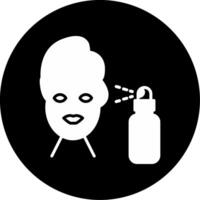 Refreshing Facial Mist Spray Glyph Circle Inverted vector
