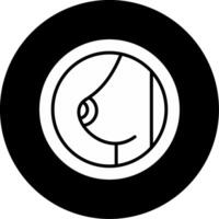 Chest X Ray Scan Imaging Glyph Circle Inverted vector