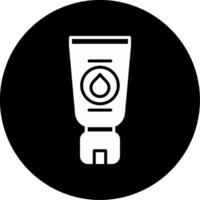 Scented Body Lotion Bottle Glyph Circle Inverted vector