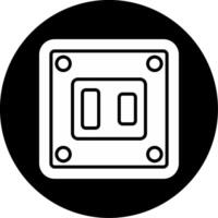 Type A American Flat Socket Glyph Circle Inverted vector