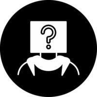 Encrypted Identity Man Symbol Glyph Circle Inverted vector