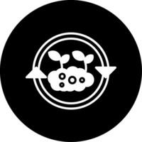 Circular Water Recycling Loop Symbol Glyph Circle Inverted vector