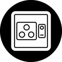 Reinforced Triple Power Socket Glyph Circle Inverted vector