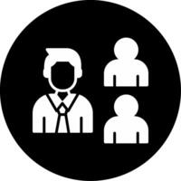Corporate Organization Structure Glyph Circle Inverted vector