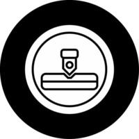 Surgical Punch Biopsy Tool Glyph Circle Inverted vector