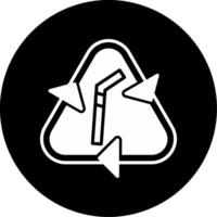 Choose Reusables Skip the Straw Design Glyph Circle Inverted vector