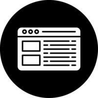 Creative Portfolio Website Icon Glyph Circle Inverted vector