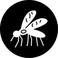 Tiny Flying Gnat Glyph Circle Inverted vector