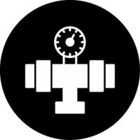 Quality Control Inspection Icon Glyph Circle Inverted vector