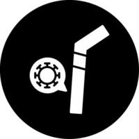 Stop Non Biodegradable Waste Symbol Glyph Circle Inverted vector