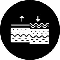 Age Related Skin Transformation Glyph Circle Inverted vector