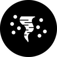 Tornado Funnel Cloud Icon Glyph Circle Inverted vector