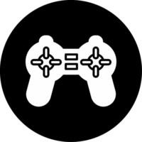 Gaming Console Gamepad Controller Glyph Circle Inverted vector