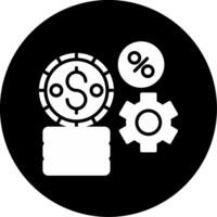Advanced Accounting System Tools Glyph Circle Inverted vector