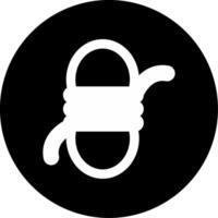 Heavy Duty Climbing Rope Coil Glyph Circle Inverted vector