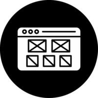 Navigational Menu Design Component Glyph Circle Inverted vector