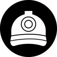 Youth Cap with Embroidered Badge Glyph Circle Inverted vector