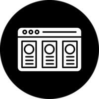 Custom Website Building Software Glyph Circle Inverted vector