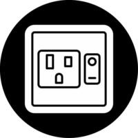 Voltage Controlled Utility Plug Glyph Circle Inverted vector