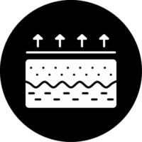 Skin Layers and Texture Detail Glyph Circle Inverted vector