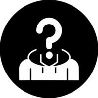 Unknown Internet User Male Glyph Circle Inverted vector