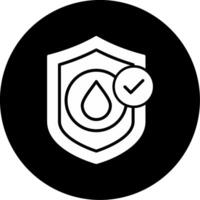 Access to Safe Drinking Water Glyph Circle Inverted vector