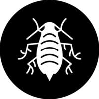 White Coated Mealybug Glyph Circle Inverted vector