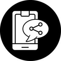 New Feature Rollout Alert Glyph Circle Inverted vector