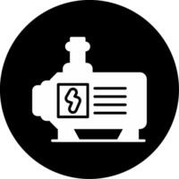 Manual Water Pump for Remote Areas Glyph Circle Inverted vector