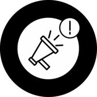 Promotional Offer Notification Glyph Circle Inverted vector