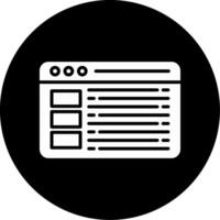 Client Centric Website Template Glyph Circle Inverted vector