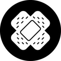 Adhesive Band Aid Patch Glyph Circle Inverted vector