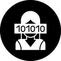 Digital Incognito Avatar Symbol Glyph Circle Inverted vector