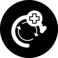 Rapid Early Recovery Initiatives Glyph Circle Inverted vector
