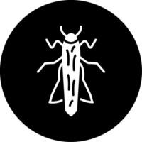Plant Jumping Leafhopper Glyph Circle Inverted vector
