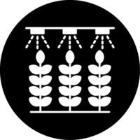 Efficient Irrigation Pipe System Glyph Circle Inverted vector