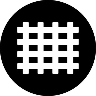 Chain Link Steel Fence Section Glyph Circle Inverted