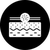 Foaming Cleanser Texture Icon Glyph Circle Inverted vector