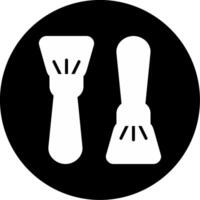 Beauty Brushes Kit Set Glyph Circle Inverted vector